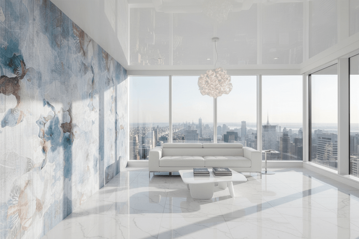 Abstract Floral Wallpaper Mural