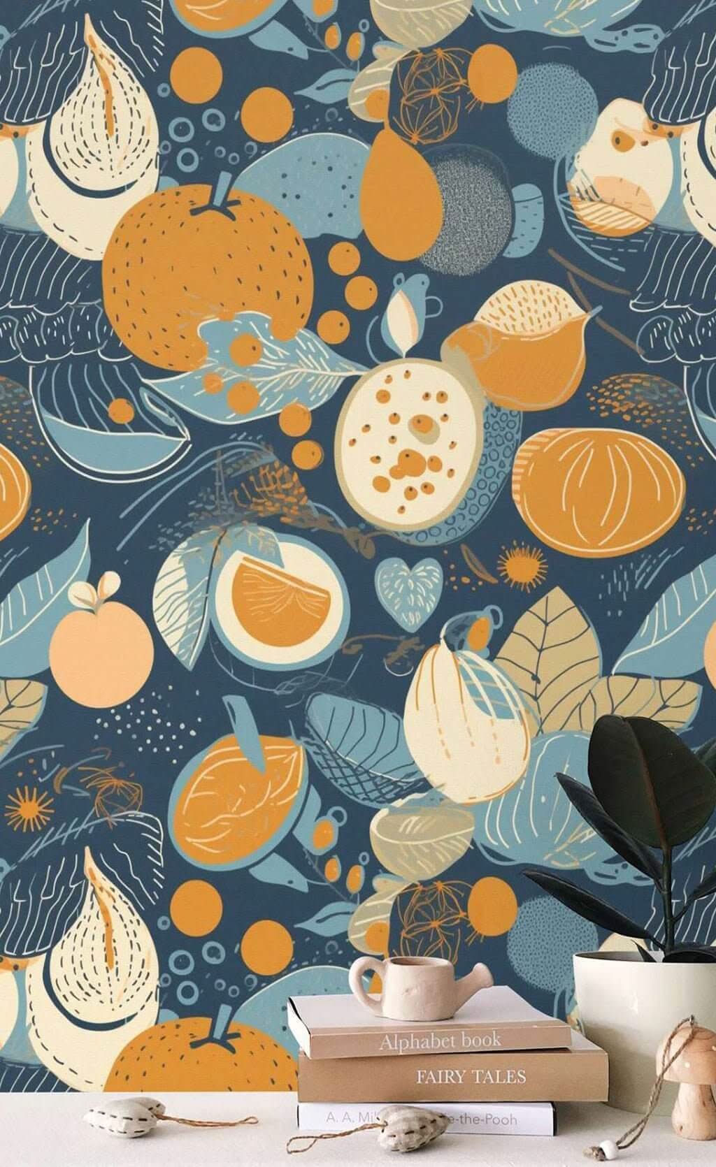 Abstract Fruits Wallpaper Mural