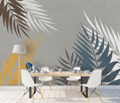 Abstract Leaves Wallpaper Murals: Transform Your Space