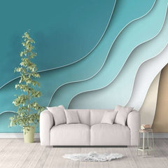 Abstract Line Geometric Wallpaper Mural