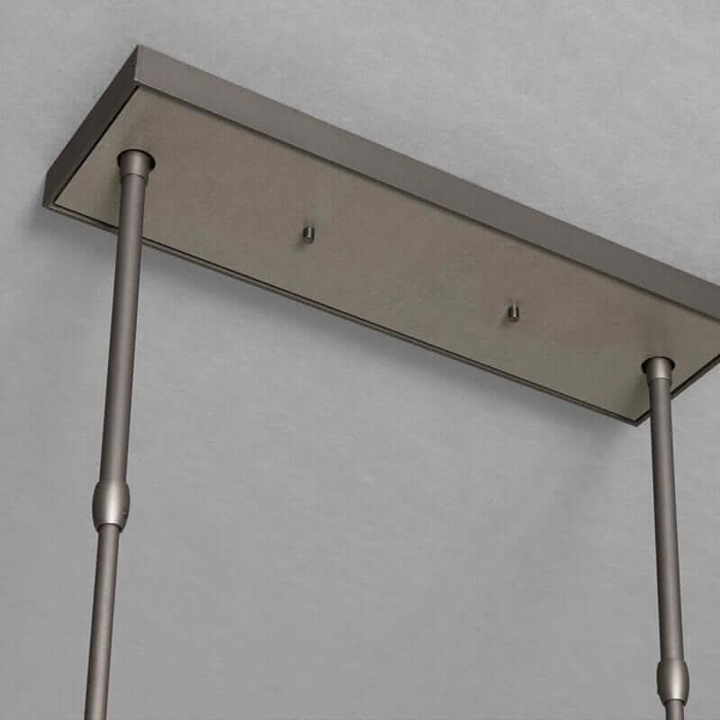 Abstract Metal LED Chandelier for Kitchen Island – Gun Gray & Sand Gold, 80–150cm