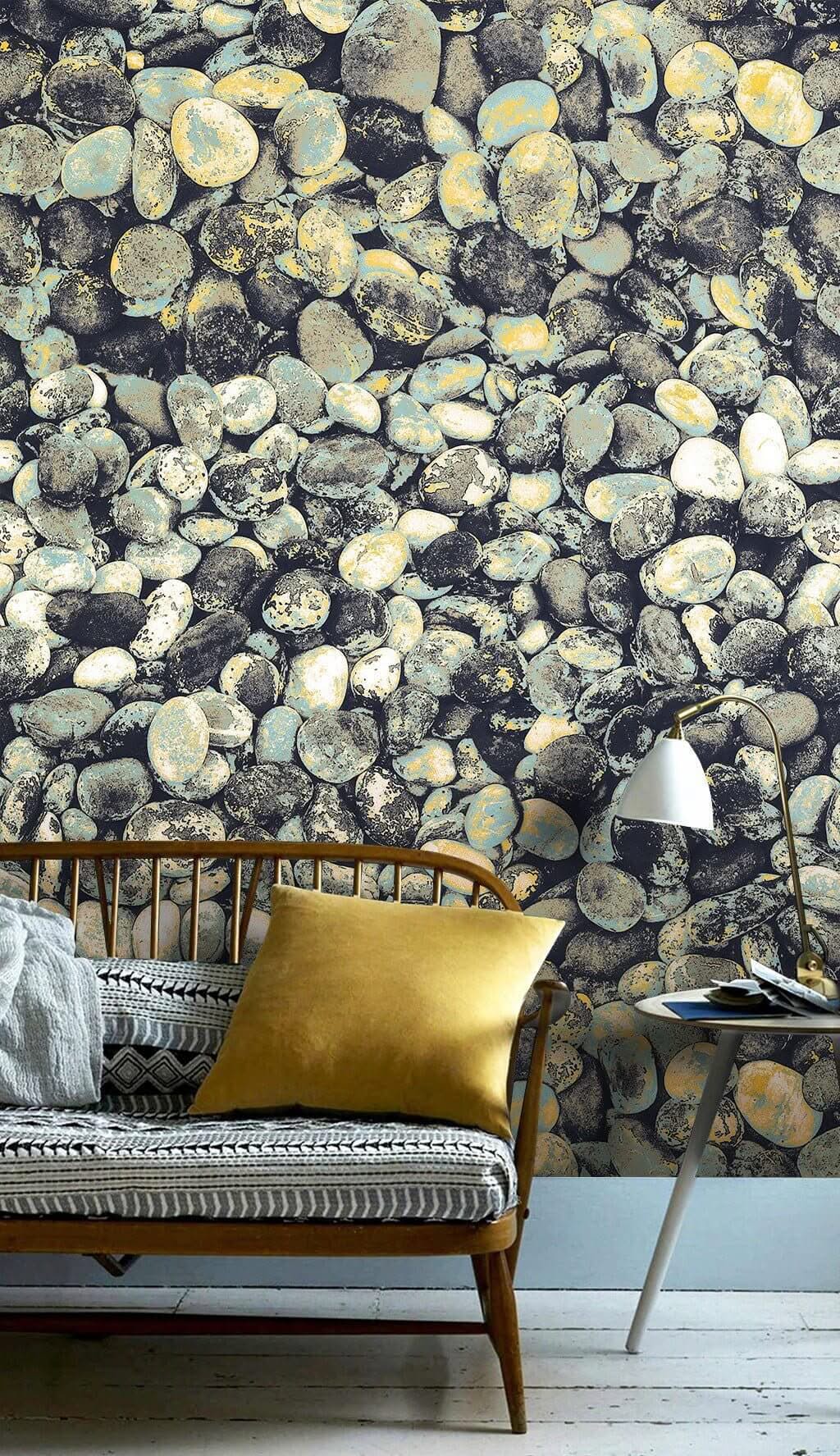 Abstract Pebbles Valley Wallpaper Mural
