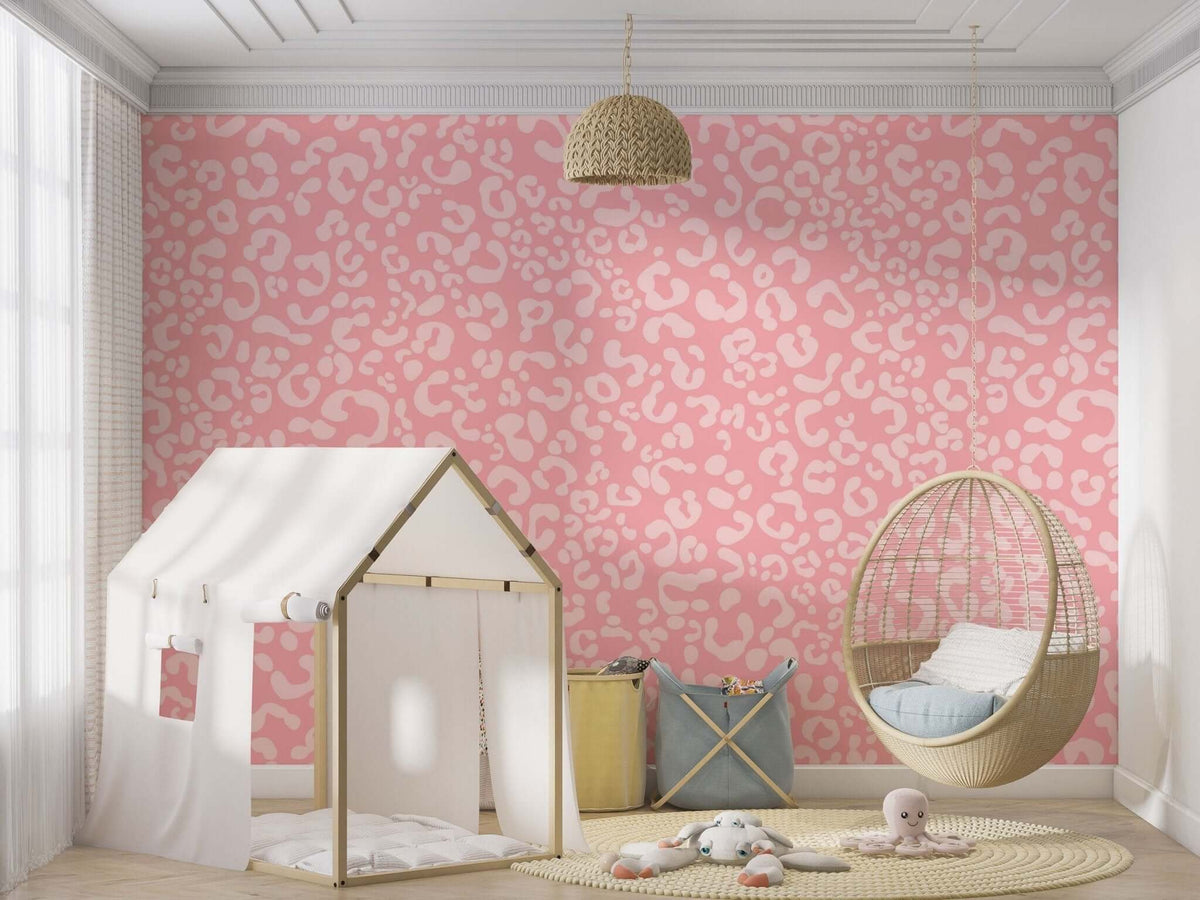 Abstract Pink Girls Room Wallpaper Mural