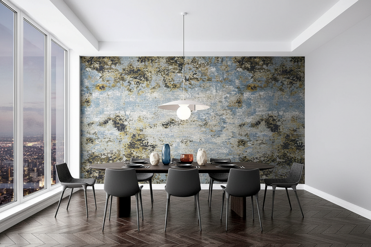 Abstract Rustic Brushed Wallpaper Mural
