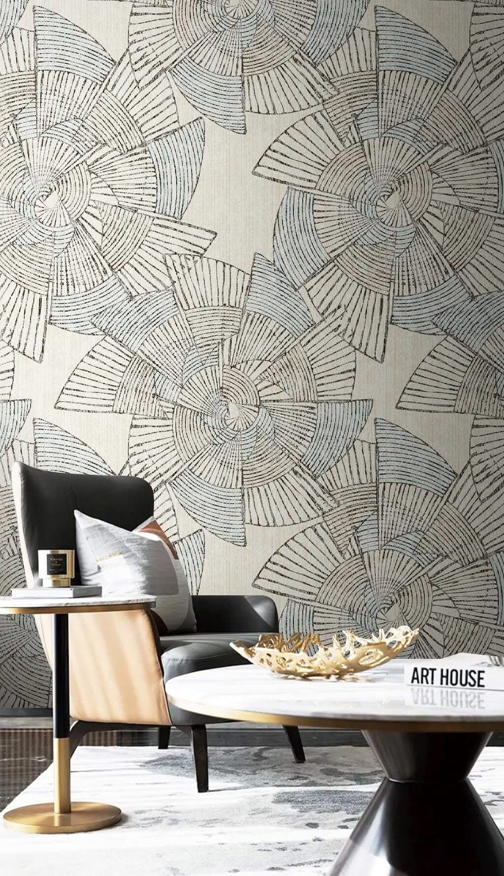 Abstract Swirl Pattern Wallpaper Mural