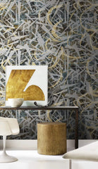 Abstract Yellow Textures Wallpaper Mural