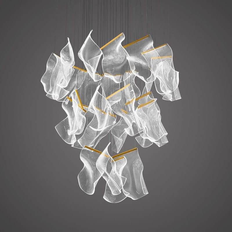 Acrylic Chandelier – 3 to 18 Lights in White & Warm Light