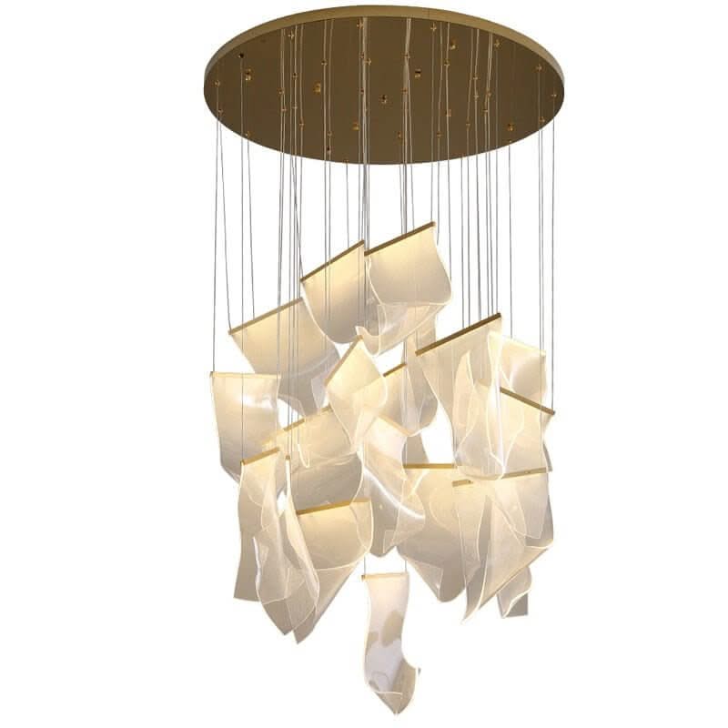 Acrylic Chandelier – 3 to 18 Lights in White & Warm Light