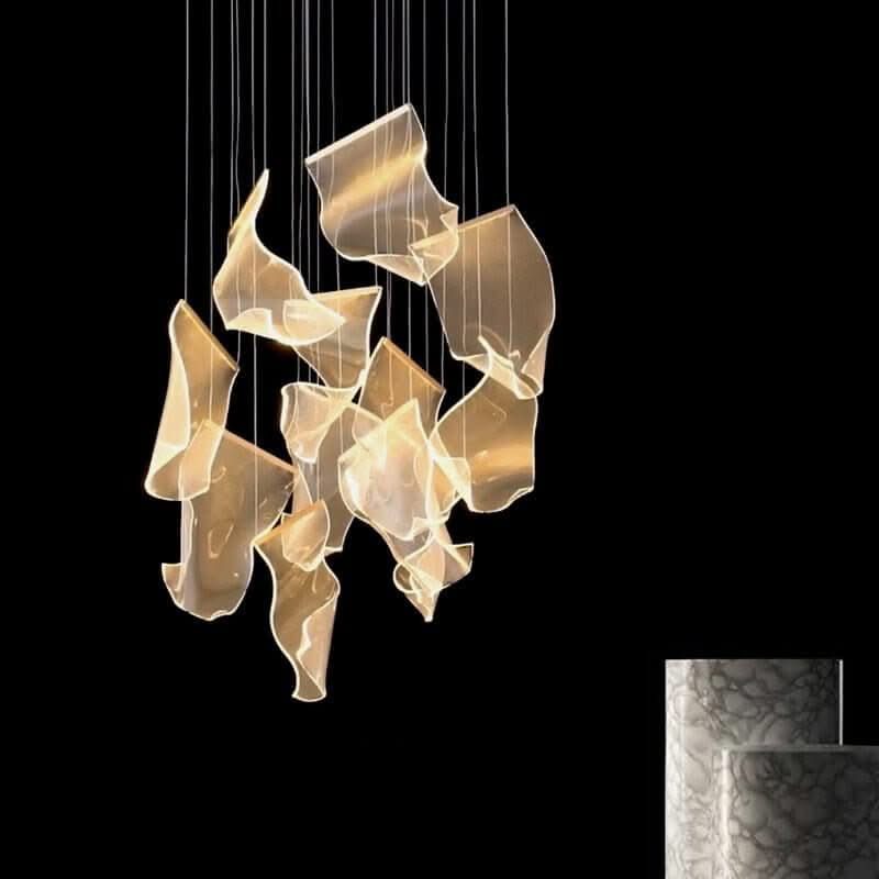 Acrylic Chandelier – 3 to 18 Lights in White & Warm Light