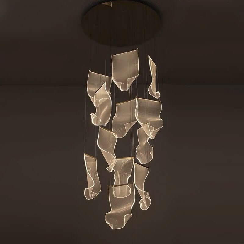 Acrylic Chandelier – 3 to 18 Lights in White & Warm Light