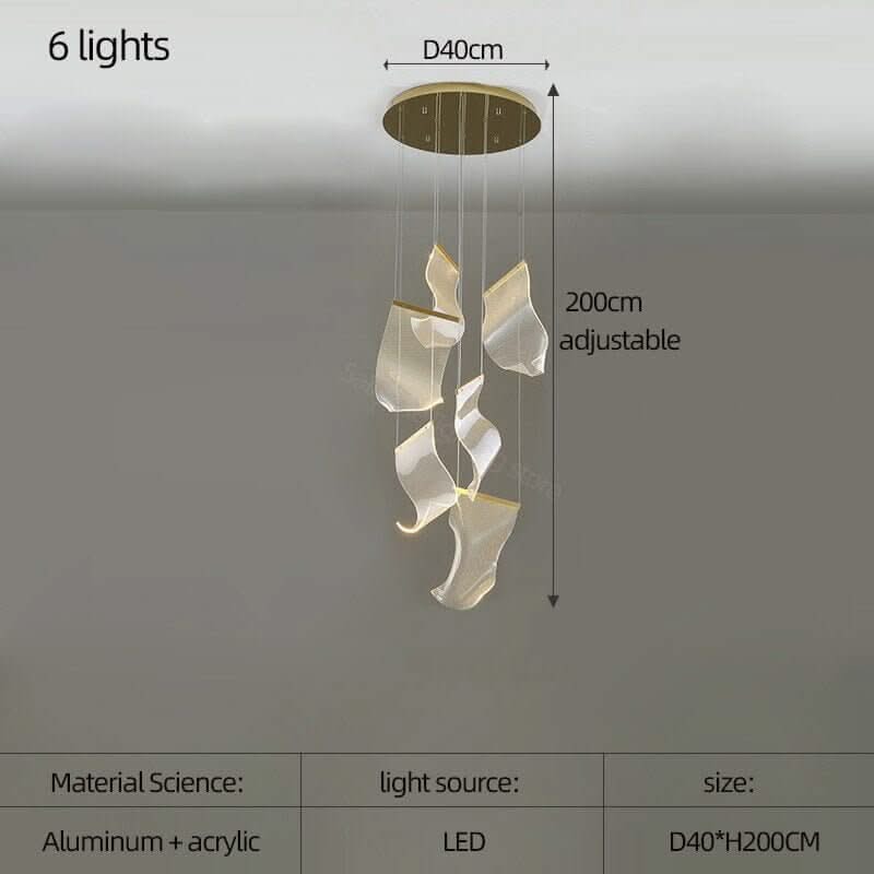Acrylic Chandelier – 3 to 18 Lights in White & Warm Light