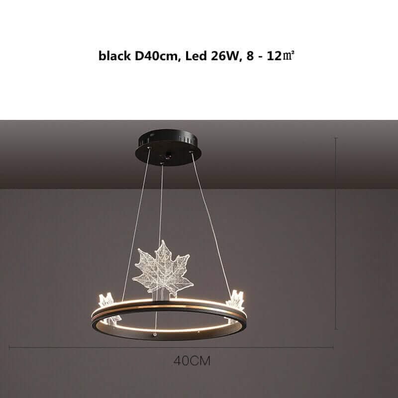 Acrylic Flower Chandelier – Black & Gold Dimmable LED in 4 Sizes
