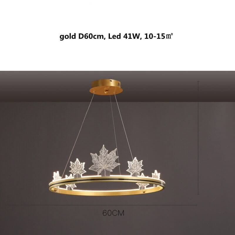 Acrylic Flower Chandelier – Black & Gold Dimmable LED in 4 Sizes