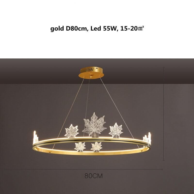 Acrylic Flower Chandelier – Black & Gold Dimmable LED in 4 Sizes
