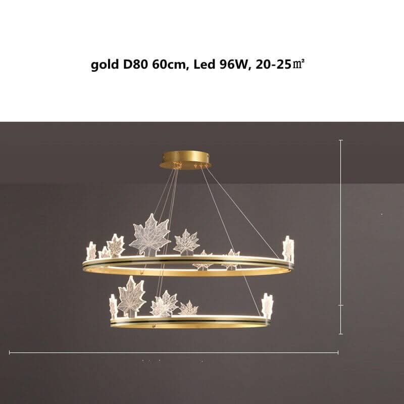 Acrylic Flower Chandelier – Black & Gold Dimmable LED in 4 Sizes