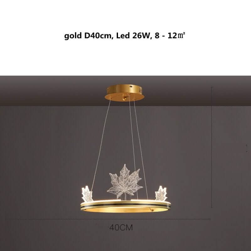 Acrylic Flower Chandelier – Black & Gold Dimmable LED in 4 Sizes