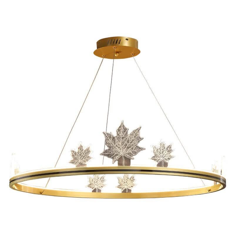 Acrylic Flower Chandelier – Black & Gold Dimmable LED in 4 Sizes