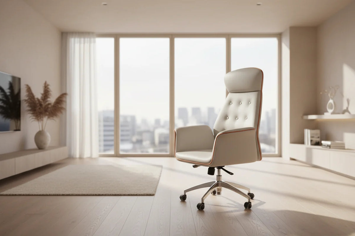 Adjustable Swivel Leather Executive Office Chair – Ergonomic Recliner