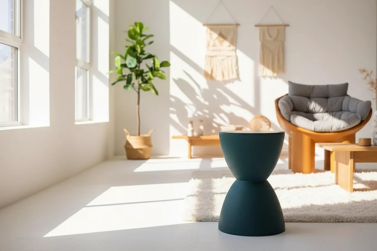Aesthetic Minimalist Round Stool | Designer Seating in 15 Colours | 30x43cm