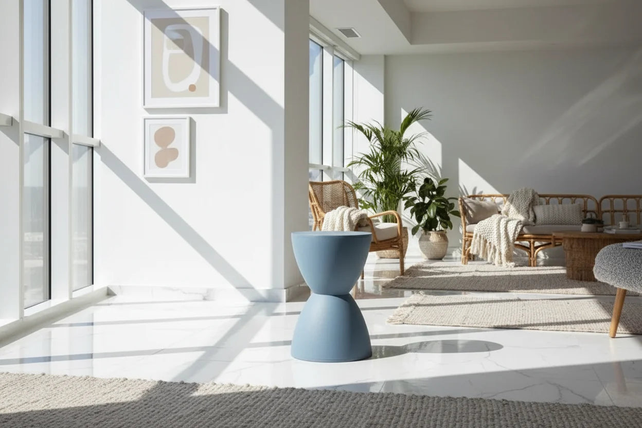 Aesthetic Minimalist Round Stool | Designer Seating in 15 Colours | 30x43cm