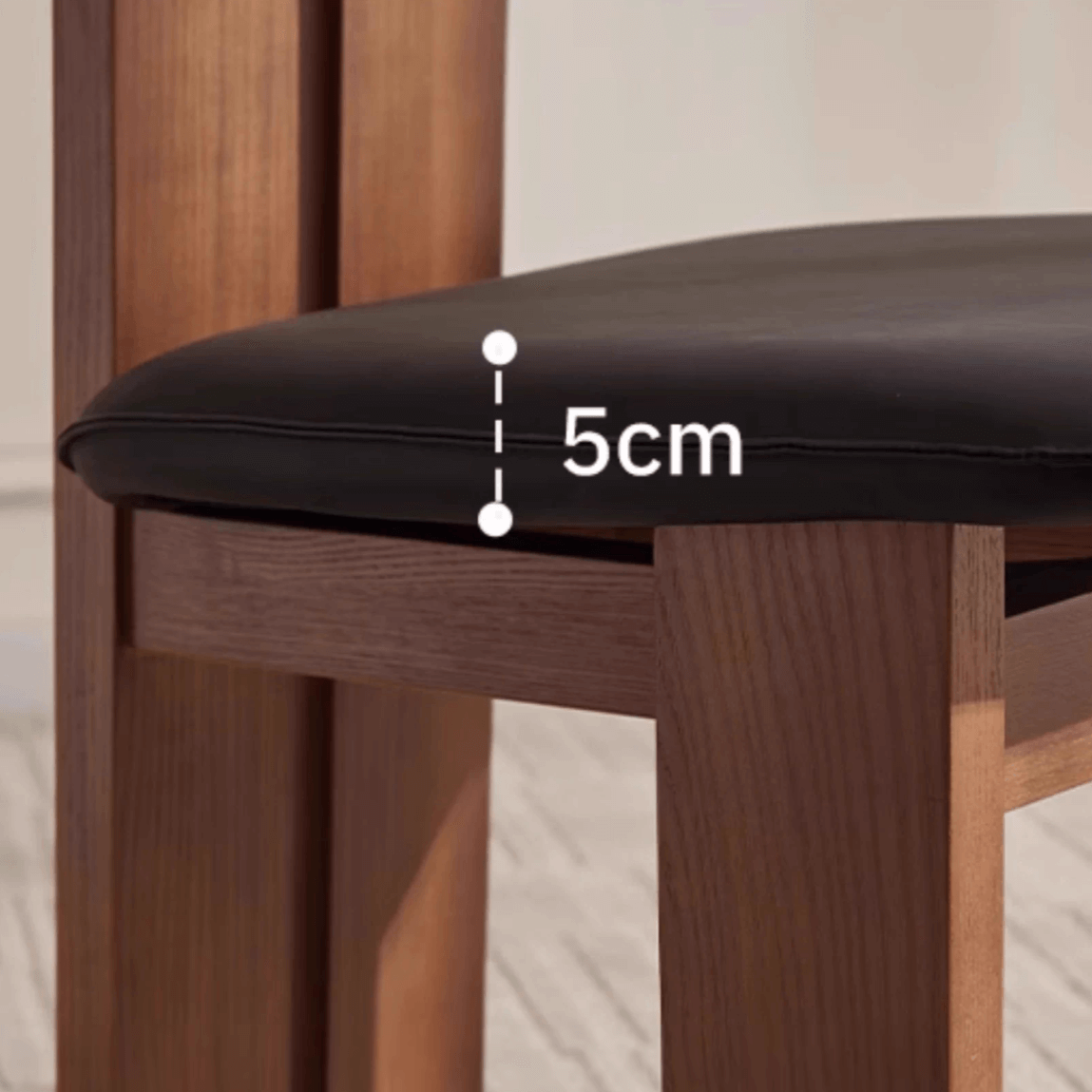 Afro Design Dining Chair | Solid Walnut Wood | Sculptural Curved Backrest