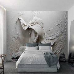 Ancient Style Lady with Hat Wallpaper for Home Wall Decor