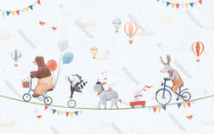 Animals Circus Kids Room Wallpaper Mural
