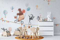 Animals Circus Kids Room Wallpaper Mural