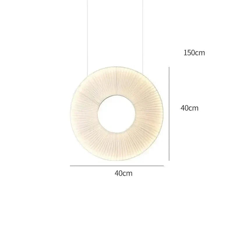 Artistic Blooms Designer Pendant Light – White Cloth Shade Hanging Lamp