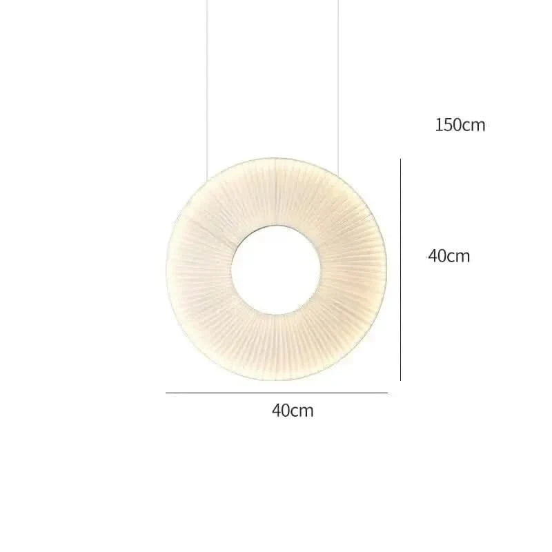 Artistic Blooms Designer Pendant Light – White Cloth Shade Hanging Lamp