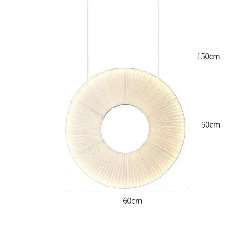 Artistic Blooms Designer Pendant Light – White Cloth Shade Hanging Lamp