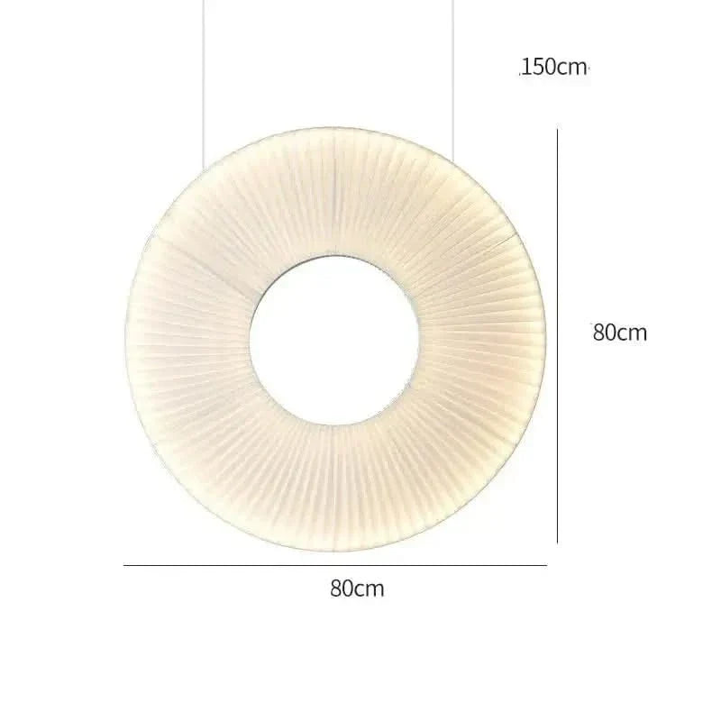 Artistic Blooms Designer Pendant Light – White Cloth Shade Hanging Lamp