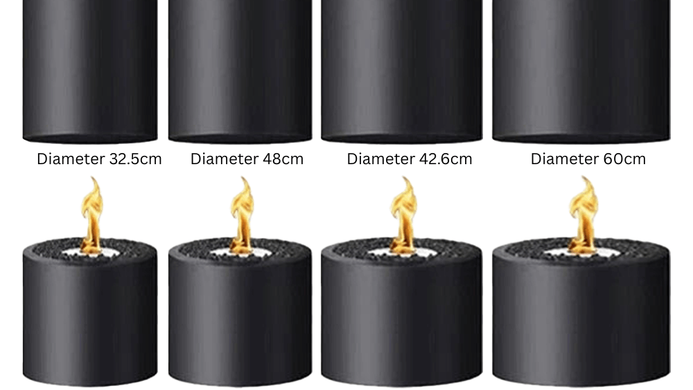 Artistic Cylindrical Hanging Fireplace – High Carbon Steel, Electric or Fuel Option