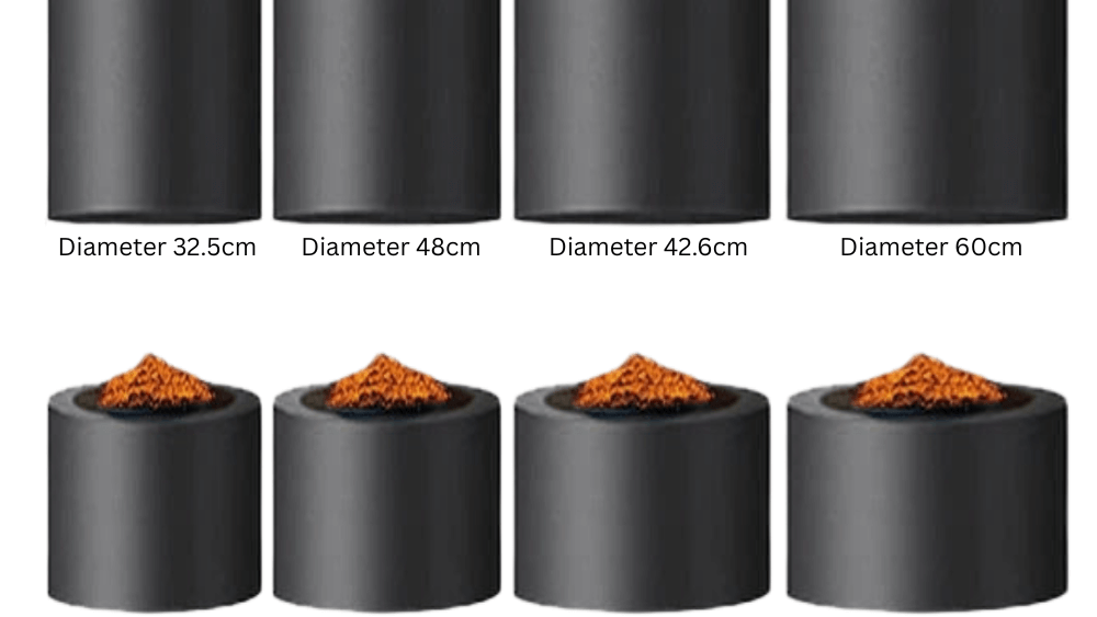 Artistic Cylindrical Hanging Fireplace – High Carbon Steel, Electric or Fuel Option