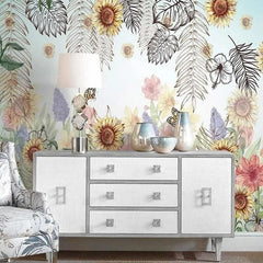 Artistic Leaf Wallpaper Mural