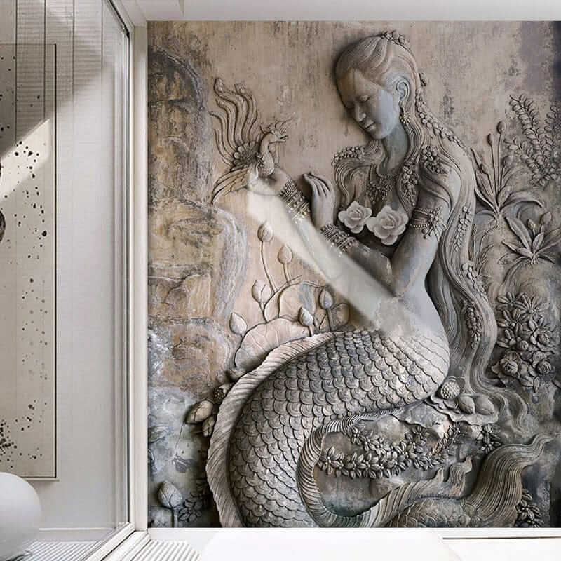 Artistic Mermaid Haven Wallpaper Mural