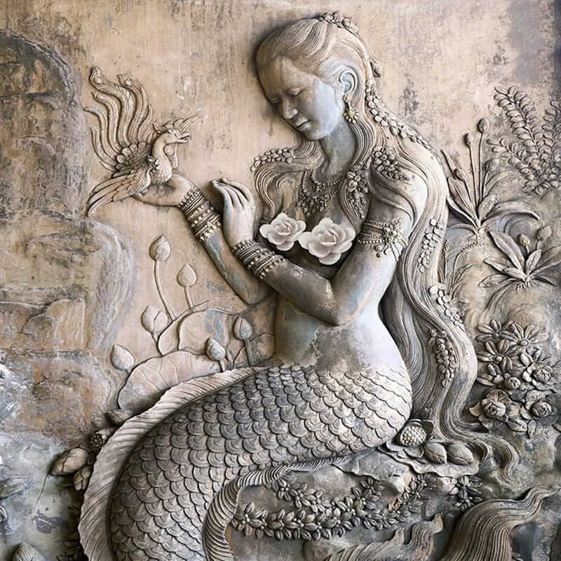 Artistic Mermaid Haven Wallpaper Mural
