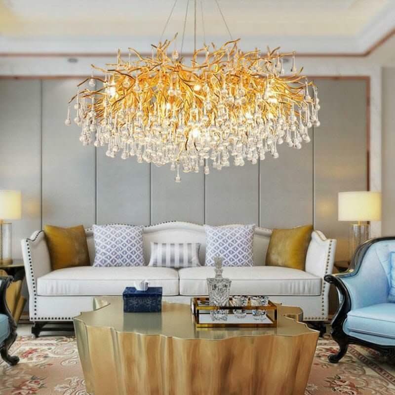 Artpad Rectangular Crystal Chandelier – Iron & G9, Semi-Flush, CCC & CE, 3-Year Warranty
