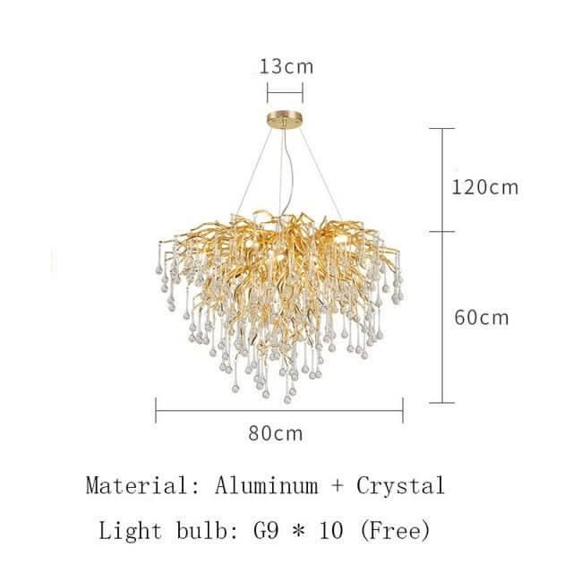 Artpad Rectangular Crystal Chandelier – Iron & G9, Semi-Flush, CCC & CE, 3-Year Warranty