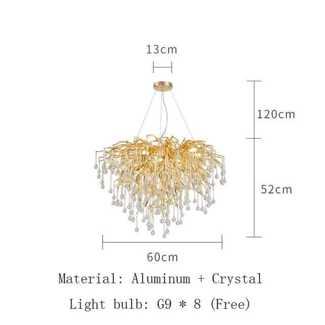 Artpad Rectangular Crystal Chandelier – Iron & G9, Semi-Flush, CCC & CE, 3-Year Warranty