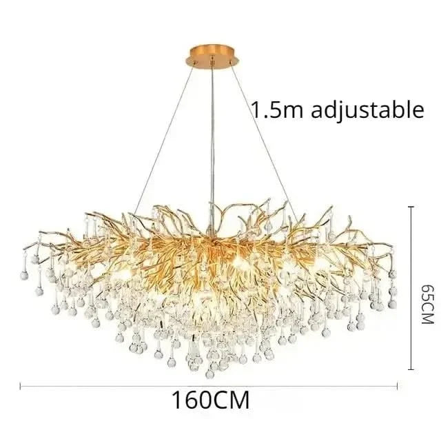 Artpad Rectangular Crystal Chandelier – Iron & G9, Semi-Flush, CCC & CE, 3-Year Warranty