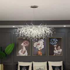 Artpad Rectangular Crystal Chandelier – Iron & G9, Semi-Flush, CCC & CE, 3-Year Warranty