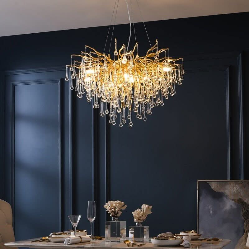 Artpad Rectangular Crystal Chandelier – Iron & G9, Semi-Flush, CCC & CE, 3-Year Warranty