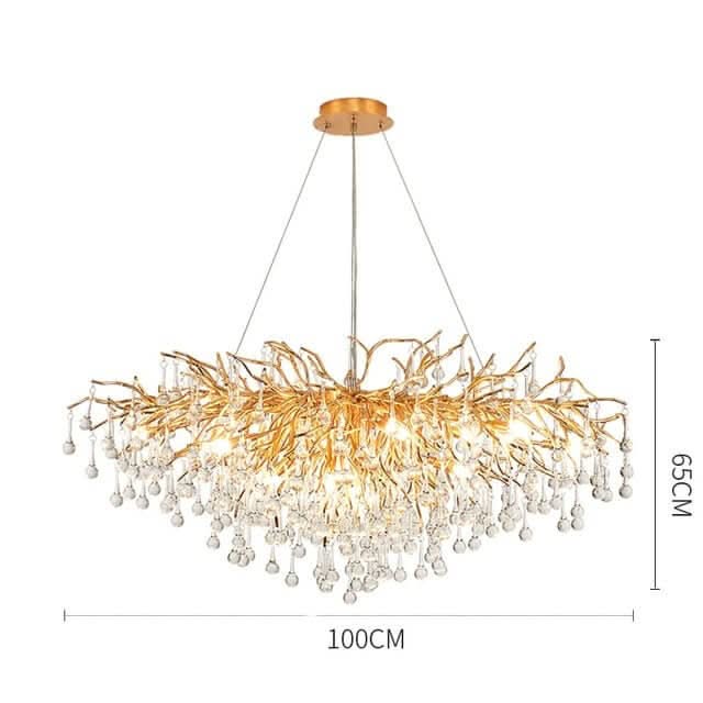 Artpad Rectangular Crystal Chandelier – Iron & G9, Semi-Flush, CCC & CE, 3-Year Warranty