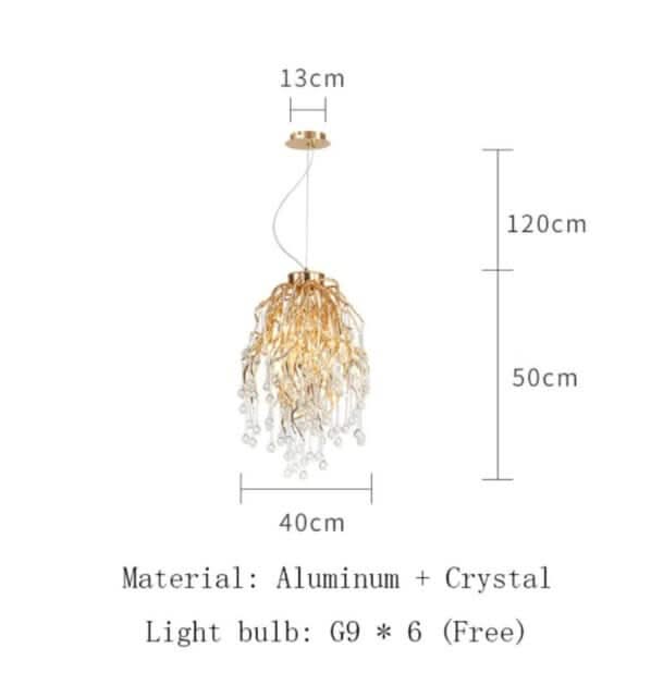 Artpad Rectangular Crystal Chandelier – Iron & G9, Semi-Flush, CCC & CE, 3-Year Warranty