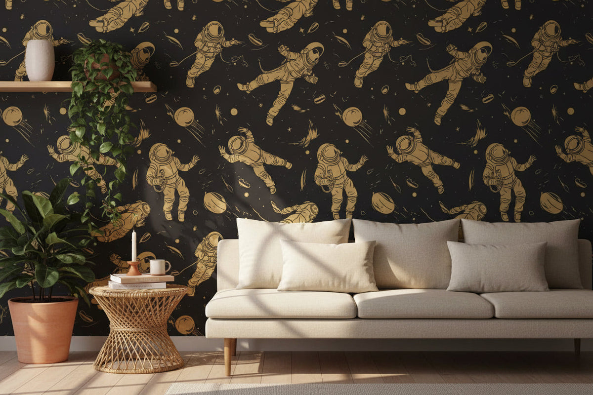 Astromaut in space Wallpaper Mural for kids Room
