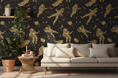 Astromaut in space Wallpaper Mural for kids Room