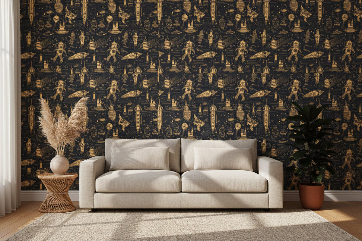 Astronaut Theme Wallpaper Mural