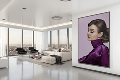 Audrey Hepburn Shy Queen Canvas Wall Art