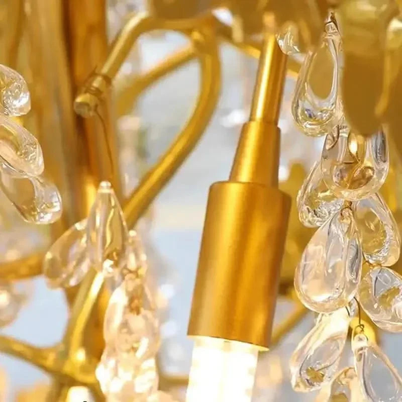 Autumn Leaves Fall Crystal Staircase Chandelier – Plated Crystal LED, Warm, Cool & Tri-Colour